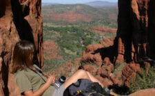 A Hiker in Sedona Admiring the View